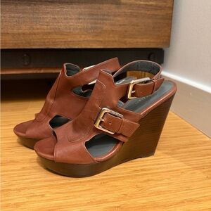 Calvin Klein Brown Wedge Sandals